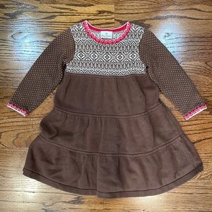 Hanna Andersson knit fair isle tiered dress